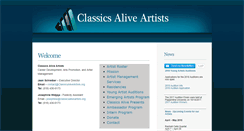 Desktop Screenshot of classicsaliveartists.org