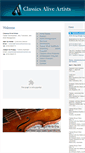 Mobile Screenshot of classicsaliveartists.org